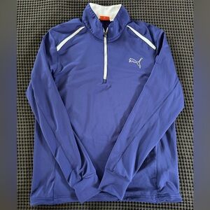 Puma Golf Men's Purple Quarter Zip Pullover Small